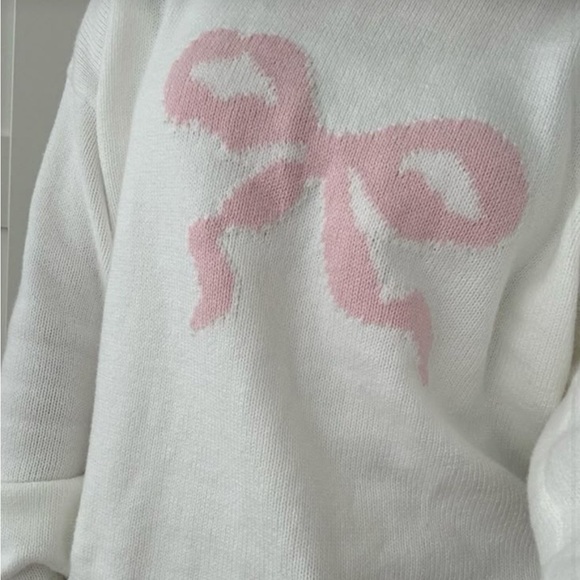 Happily Grey bow fleece long sleeve sweater NWOT 🎀 (Loveshackfancy vibes)🎀 - Picture 6 of 6